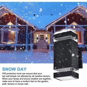 Other | Dusk To Dawn Outdoor Lighting Up Down Square Light Outdoor Wall ...